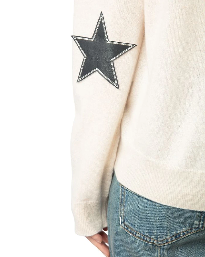 Cici Star Patch Cashmere Sweater