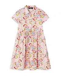 Versace Girls' Barocco Floral Poplin Dress - Little Kid, Big Kid
