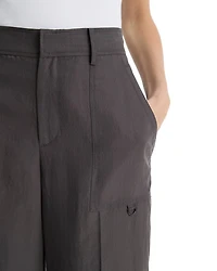 Low Rise Mixed Media Pants