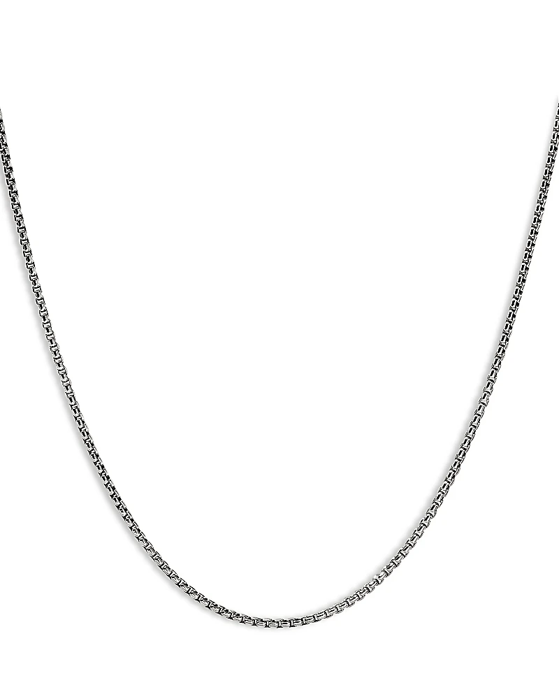 John Hardy Sterling Silver Chain Box Link Necklace