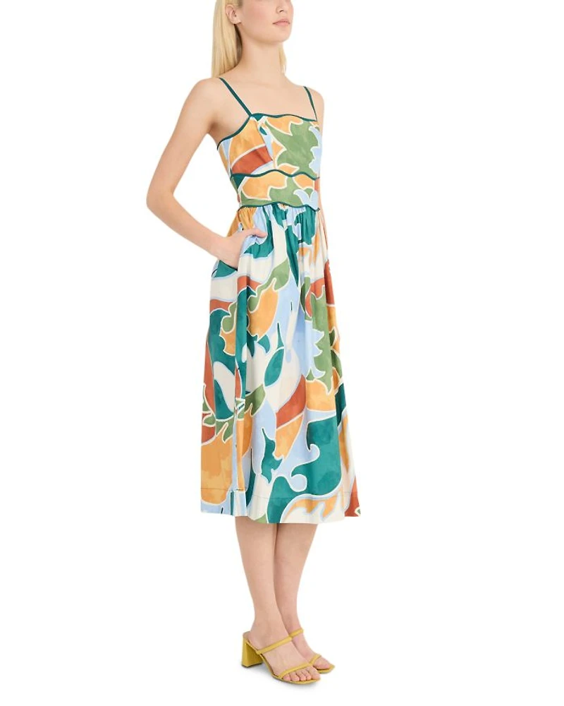 Waistband Midi Dress