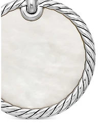 Sterling Silver DY Elements® Disc Pendant with Mother-of-Pearl & Diamonds