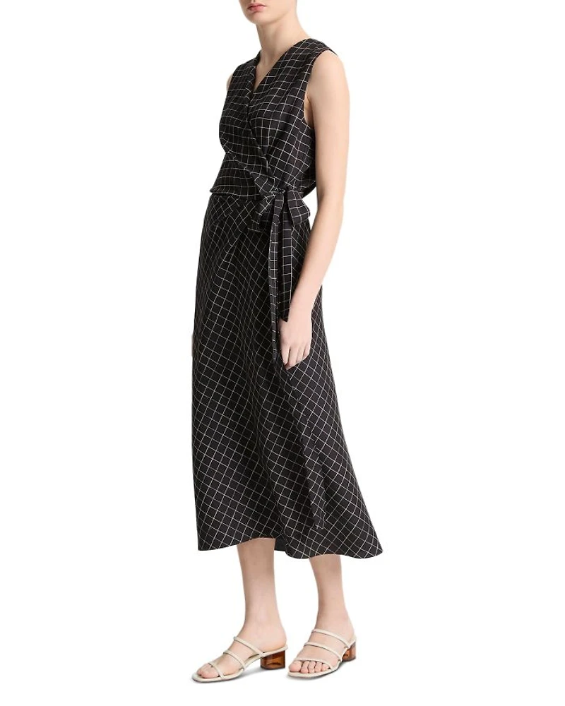 Trellis Plaid Sleeveless Dress