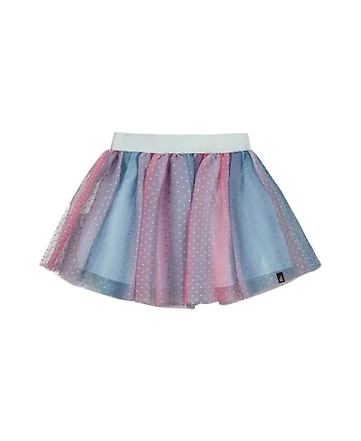 Deux par Deux Girls' Vertical Striped Tulle Skirt - Little Kid