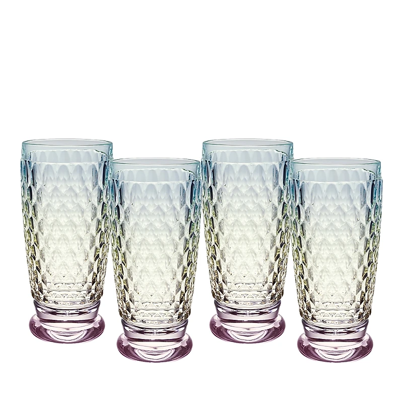 Villeroy & Boch Boston Pearl Crystal Highball Glasses, Set of 4
