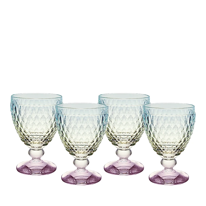 Villeroy & Boch Boston Pearl Crystal Red Wine Glasses, Set of 4