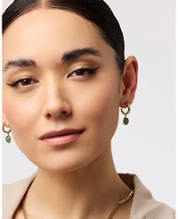 Dobby Gemstone Hoop Earrings