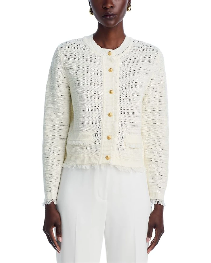Taza Crewneck Cardigan Sweater