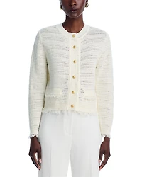 Taza Crewneck Cardigan Sweater