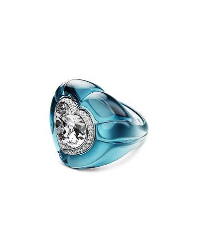 Dulcis Multicolor Crystal Heart Statement Ring