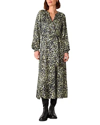 Whistles Petite Marlow Leopard Swirl Dress