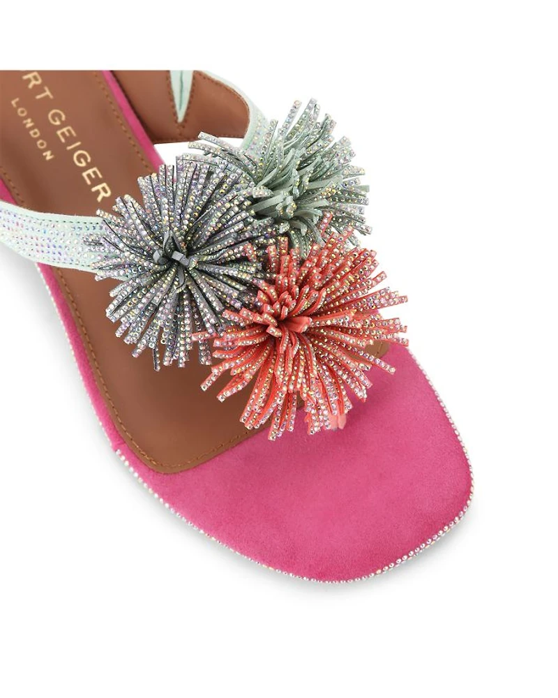 Women's Pom T Strap Sandals