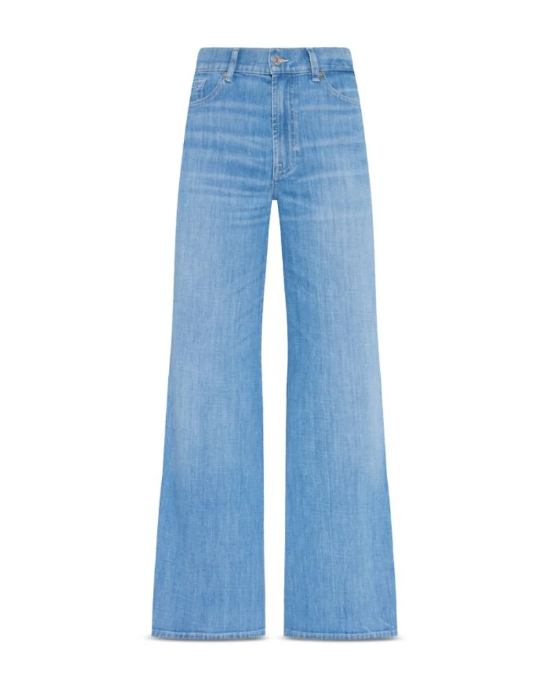 Lotta Cropped High Rise Wide Leg Jeans Charleston