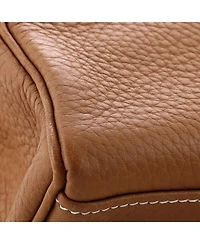 Kelly 28 Handbag Brown Clemence with Palladium Hardware