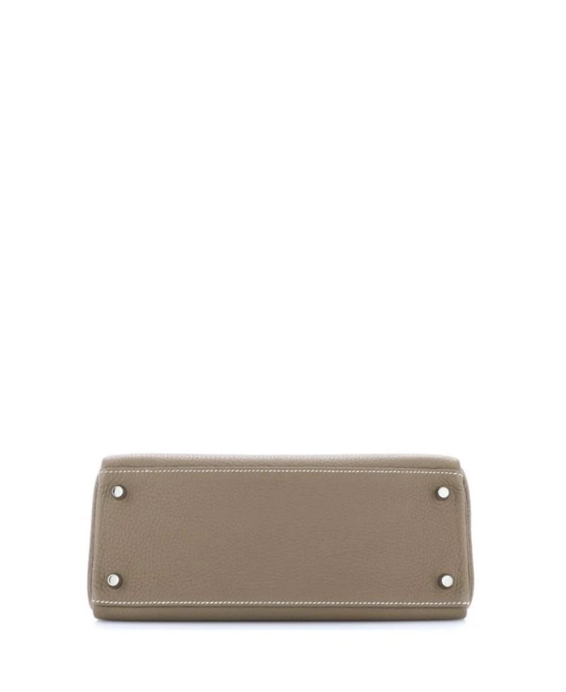Kelly 28 Handbag Grey Togo with Palladium Hardware