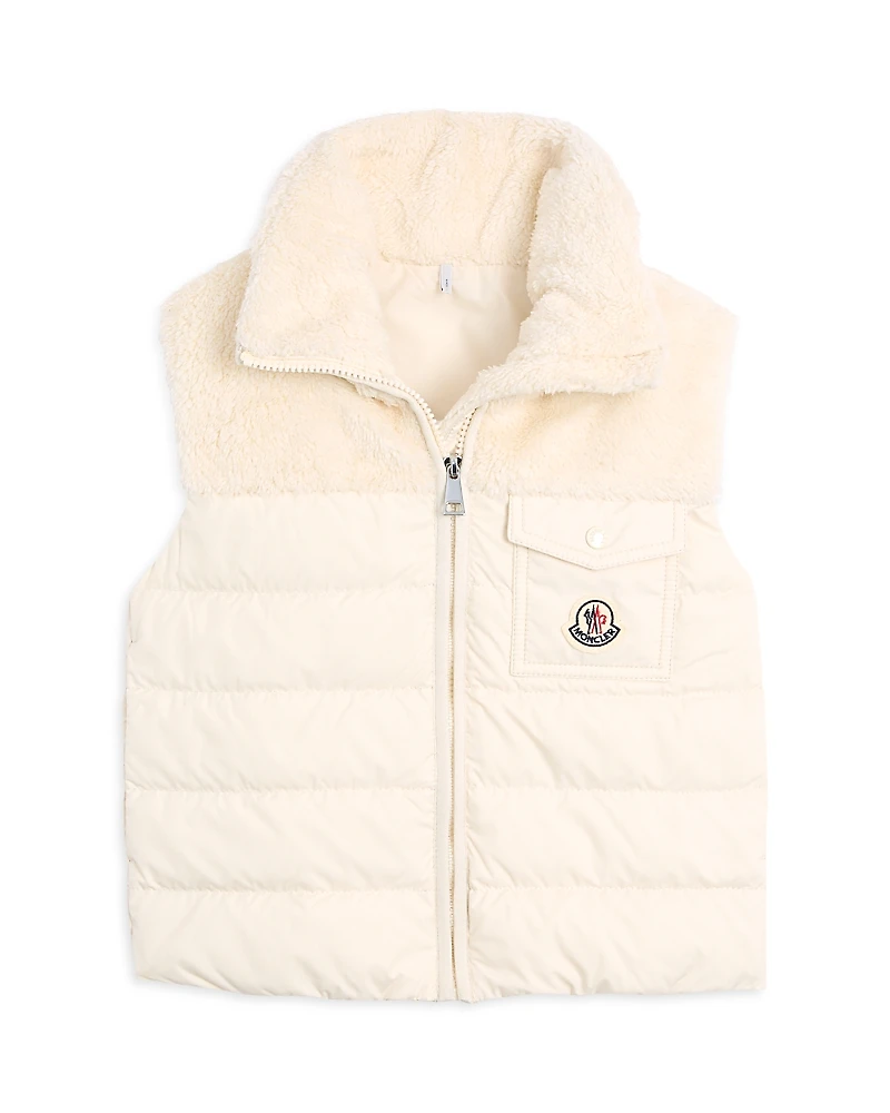 Moncler Unisex Jeromy Teddy Down Puffer Vest - Big Kid