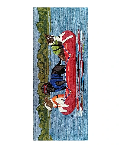 Liora Manne Frontporch Rafting Dogs Runner Area Rug, 2' x 5'