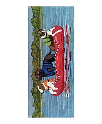 Liora Manne Frontporch Rafting Dogs Runner Area Rug, 2' x 5'