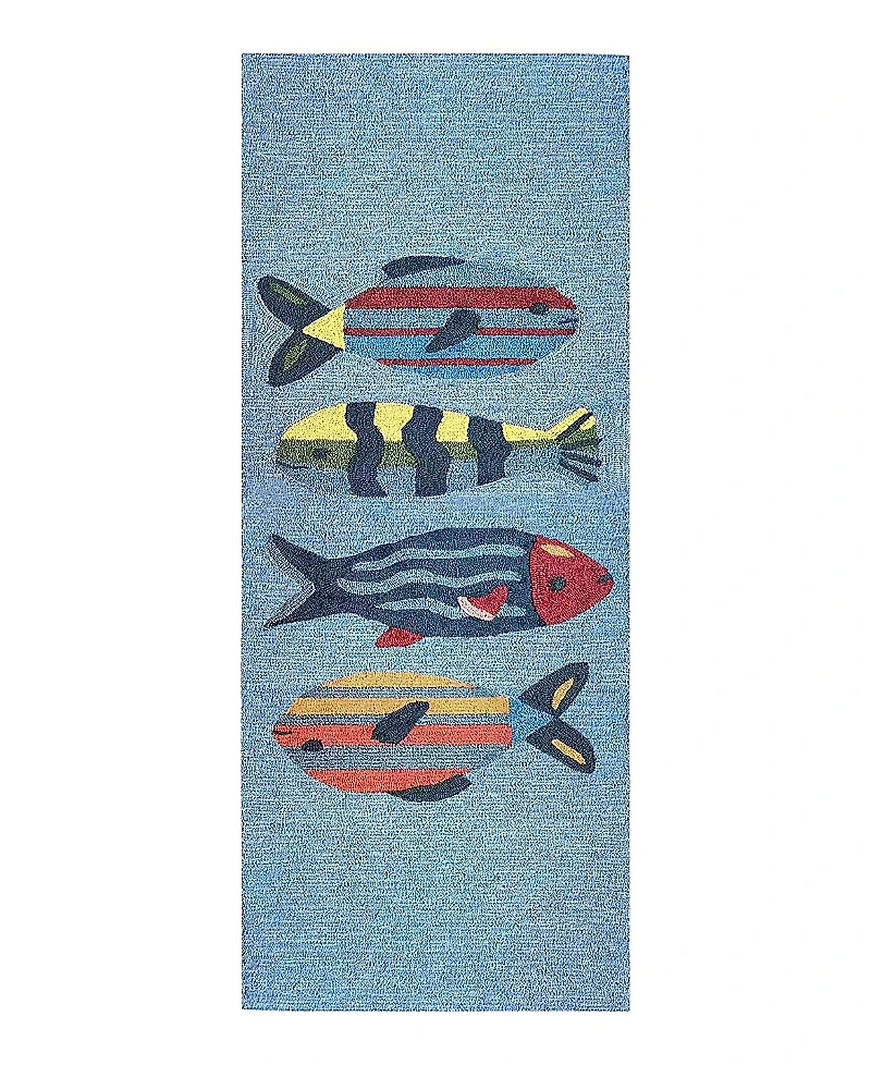 Liora Manne Frontporch Fishes Runner Area Rug, 2' x 5'