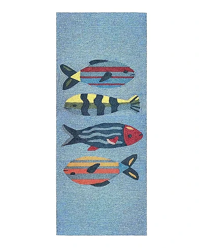 Liora Manne Frontporch Fishes Runner Area Rug, 2' x 5'