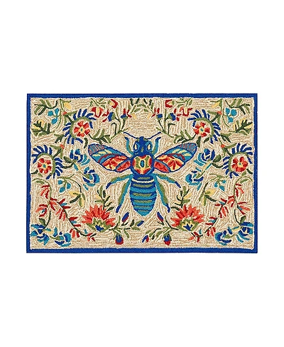 Liora Manne Frontporch Flora Bee Area Rug, 2' x 3'