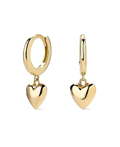 Ana Luisa Solid Gold Mini Heart Drop Earrings