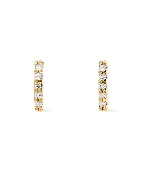 Ana Luisa Gold Pave Lab-Grown Diamond Bar Stud Earrings