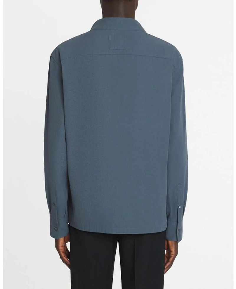 Fluid Cotton Ascot Collar Top