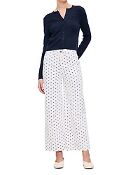 Hepburn High Rise Ankle Wide Leg Jeans Marine Dots