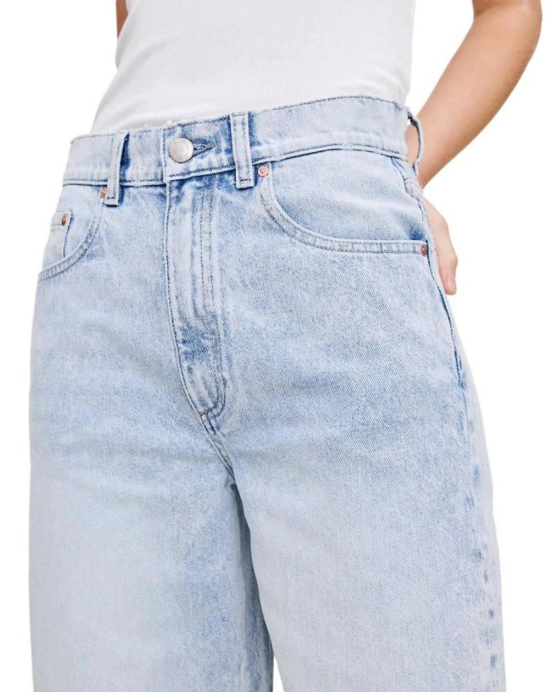 Taylor High Rise Cropped Barrel Leg Jeans Crystal Lake