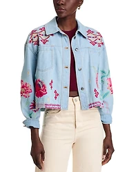 Talulla Cropped Denim Jacket