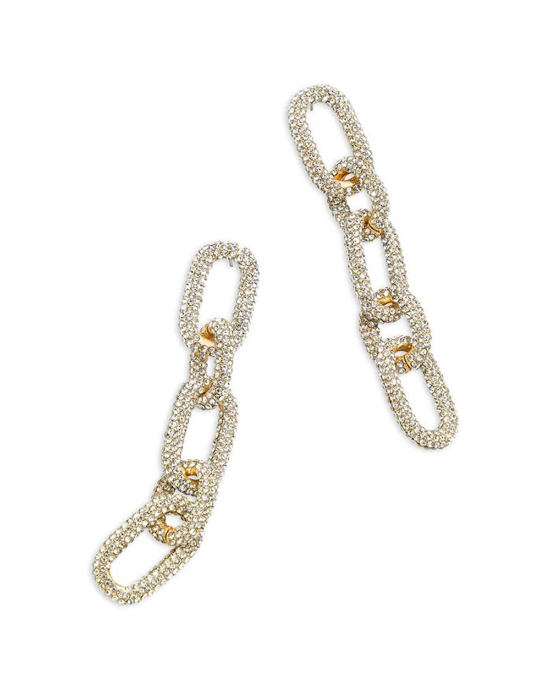 Nova Sparkling Chain Drop Earrings, 3.6"L