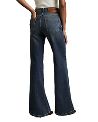 Petite Bonnie Flare Jeans Mid Blue