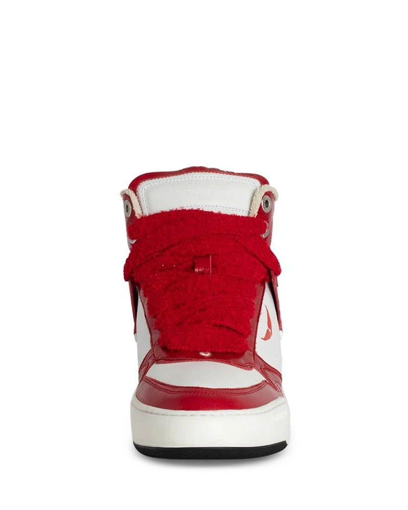 Men's High Wings Leather Sneakers