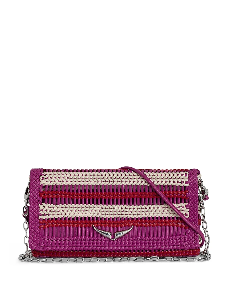 Zadig & Voltaire Rock Eternal Braided Leather Clutch