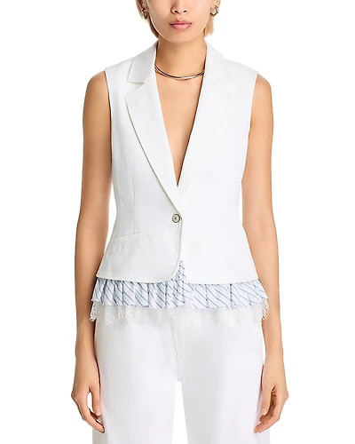 Cinq a Sept Striped Le Petit Denim Roxie Vest