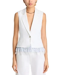 Cinq a Sept Striped Le Petit Denim Roxie Vest