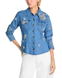 Cinq a Sept Canyon Scrunched Denim Jacket