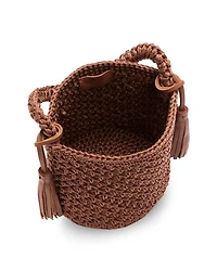 Camila Woven Bucket Bag