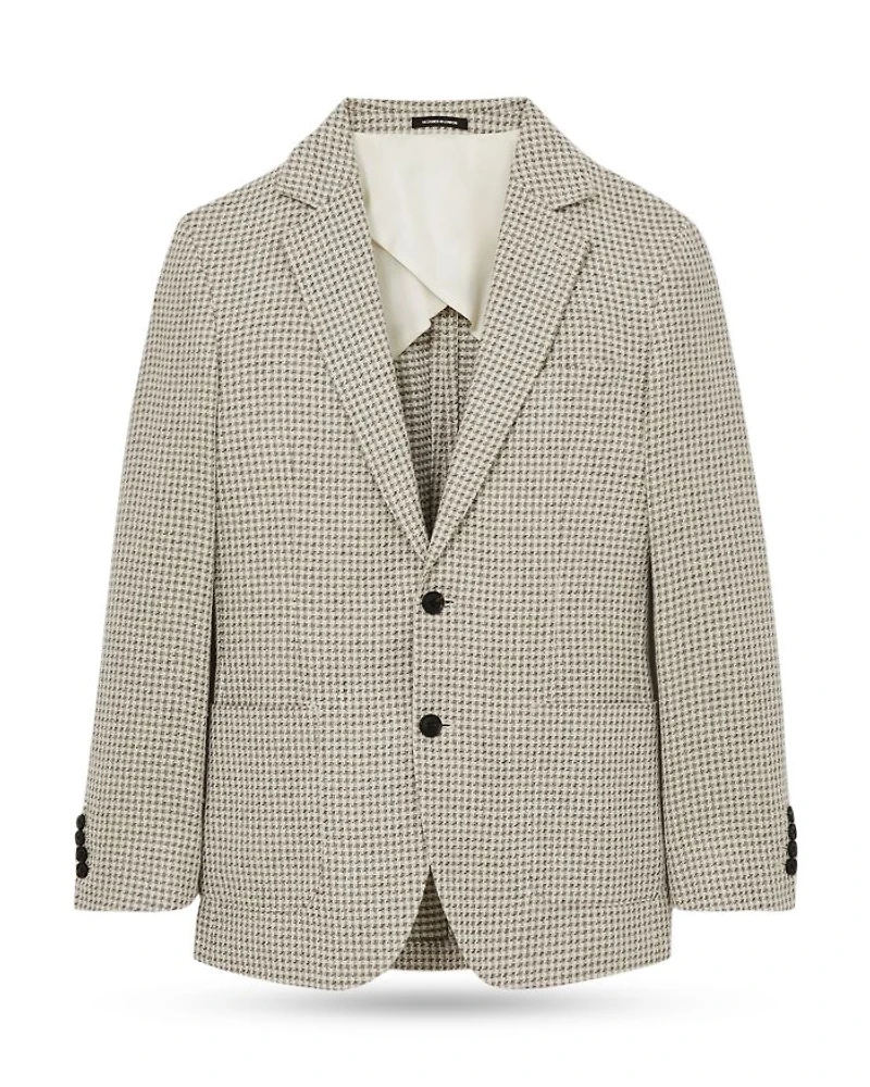 Slim Fit Dogtooth Check Blazer