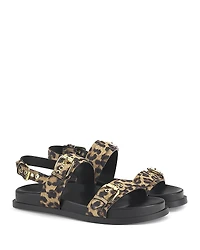 Agl Women's Cristina Calf Hair Printed Sandals