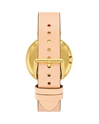 The Pierced Two Hand Gold Tone Stainless Steel Watch, 36mm