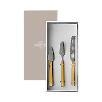 Mepra Fantasia Mustard 3 Piece Cheese Knife Set