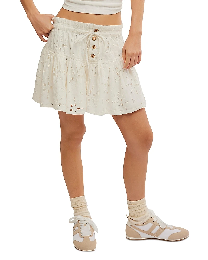 Free People Roselle Eyelet Mini Skirt