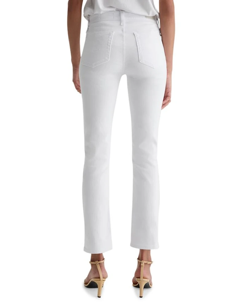 Mari Mid Rise Straight Leg Jeans White
