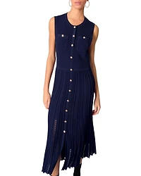 Pleated Knit Maxi Dress