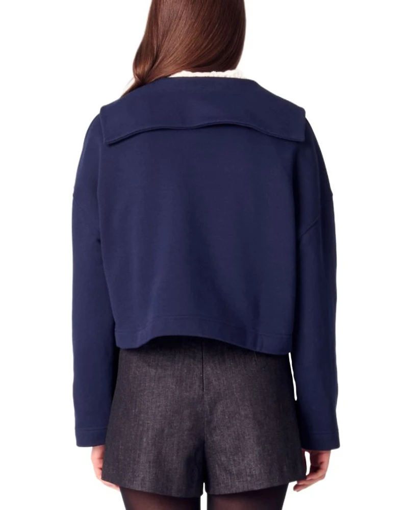 Embroidered Short Sweatshirt