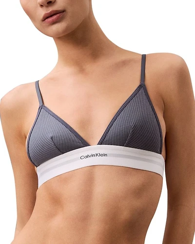 Cotton Modal Stretch Rib Unlined Triangle Bralette