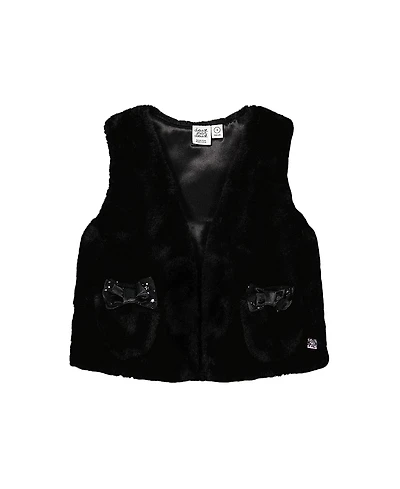 Deux par Deux Girls' Faux Fur Vest - Little Kid