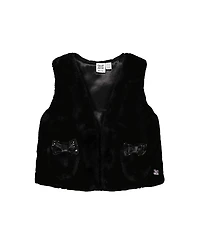 Deux par Deux Girls' Faux Fur Vest - Little Kid